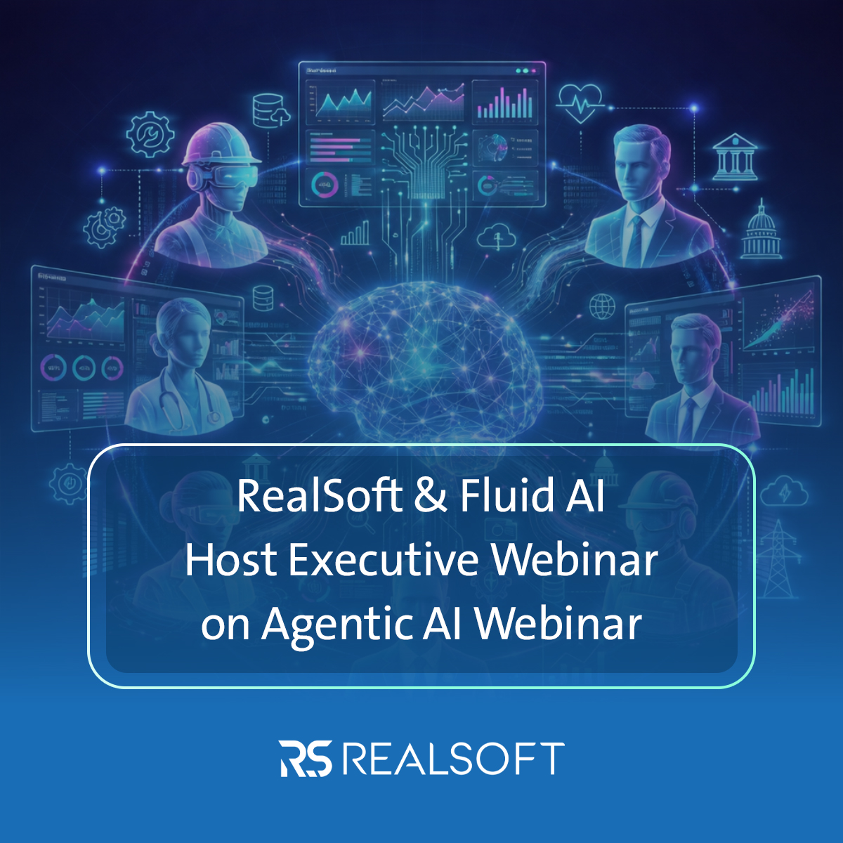 Executive webinar session discussing Agentic AI applications across enterprise sectors
